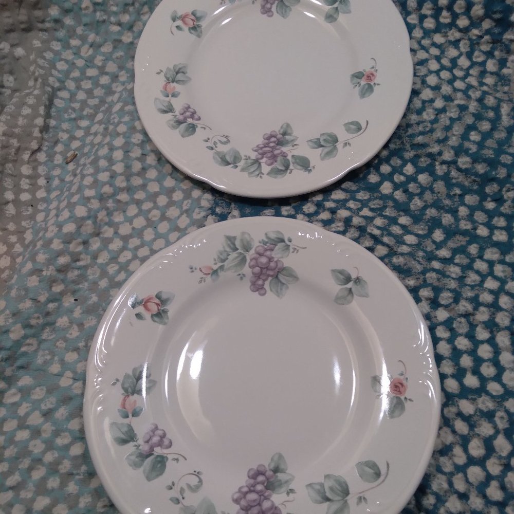 Two Pfaltzgraff Grapevine Pattern Salad Plates